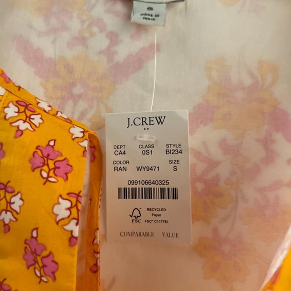 JCrew Long-sleeve block-print mini dress - Picture 4 of 4